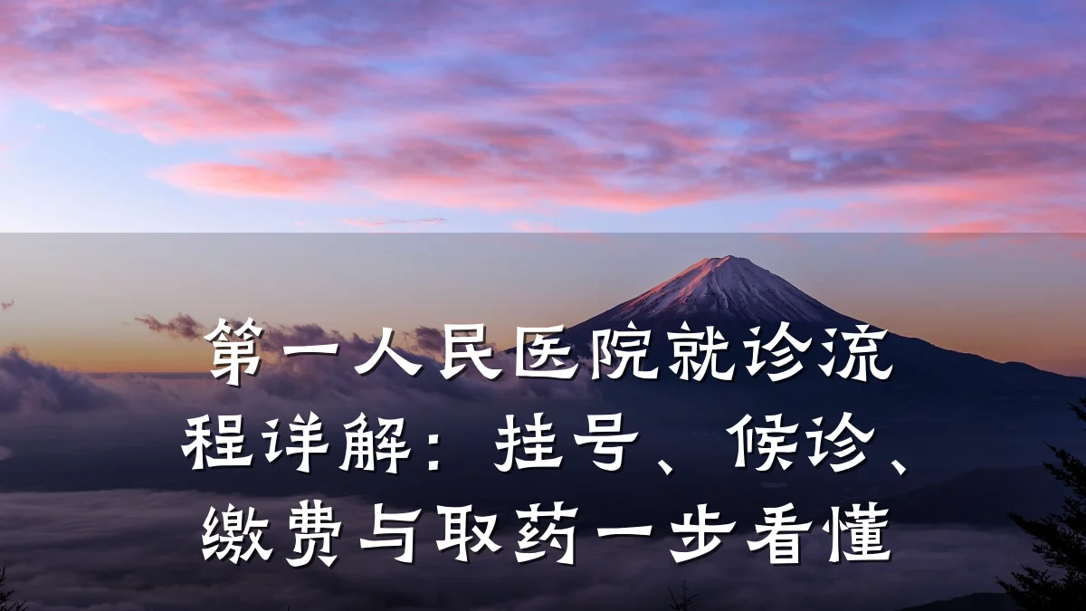 第一人民医院就诊流程详解：挂号、候诊、缴费与取药一步看懂