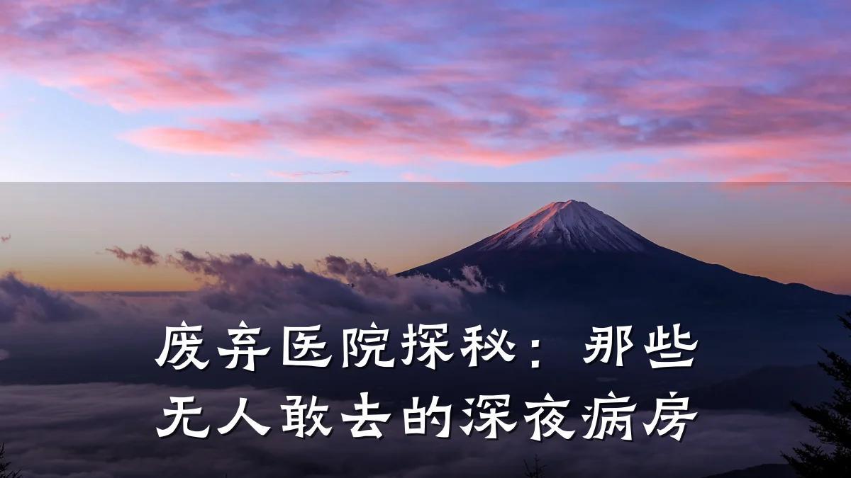 废弃医院探秘:那些无人敢去的深夜病房