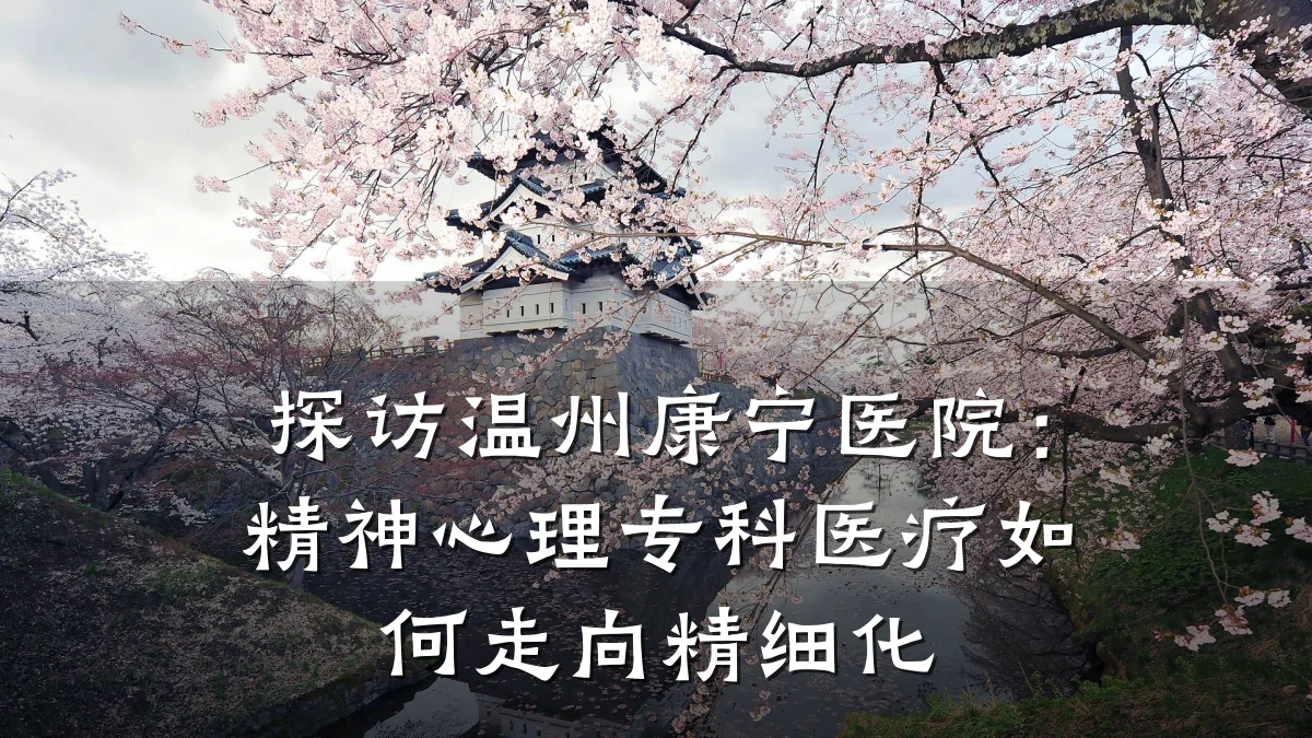 探访温州康宁医院:精神心理专科医疗如何走向精细化