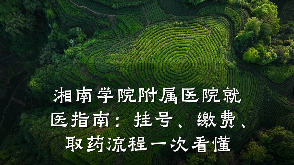 湘南学院附属医院就医指南:挂号、缴费、取药流程一次看懂