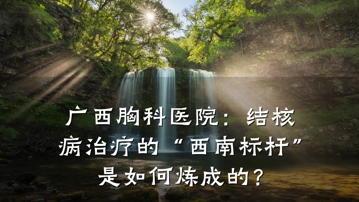广西胸科医院:结核病治疗的“西南标杆”是如何炼成的?