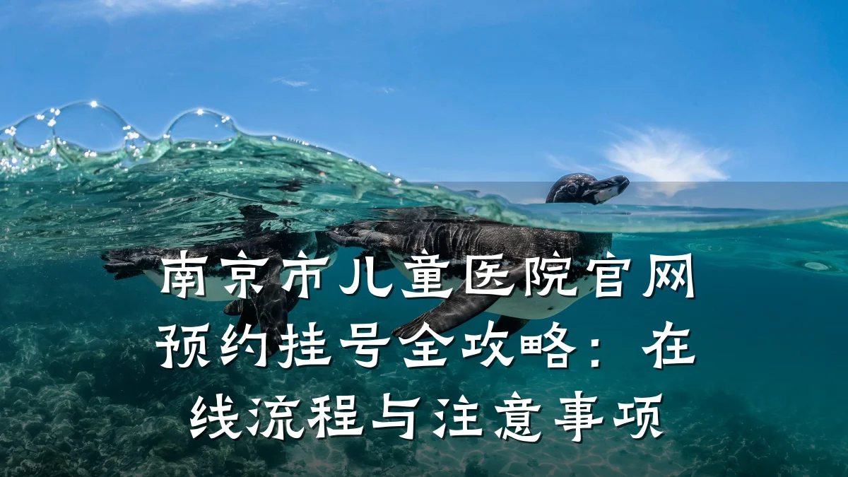 南京市儿童医院官网预约挂号全攻略:在线流程与注意事项