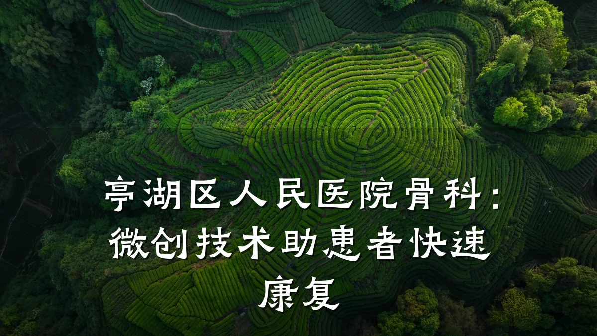 亭湖区人民医院骨科：微创技术助患者快速康复