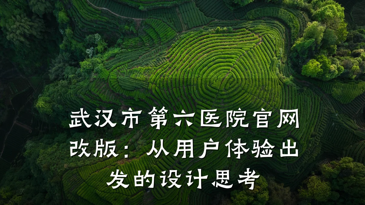 武汉市第六医院官网改版：从用户体验出发的设计思考
