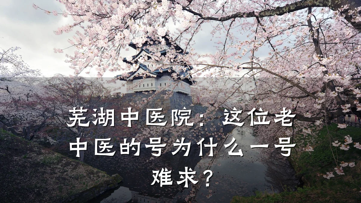 芜湖中医院:这位老中医的号为什么一号难求?