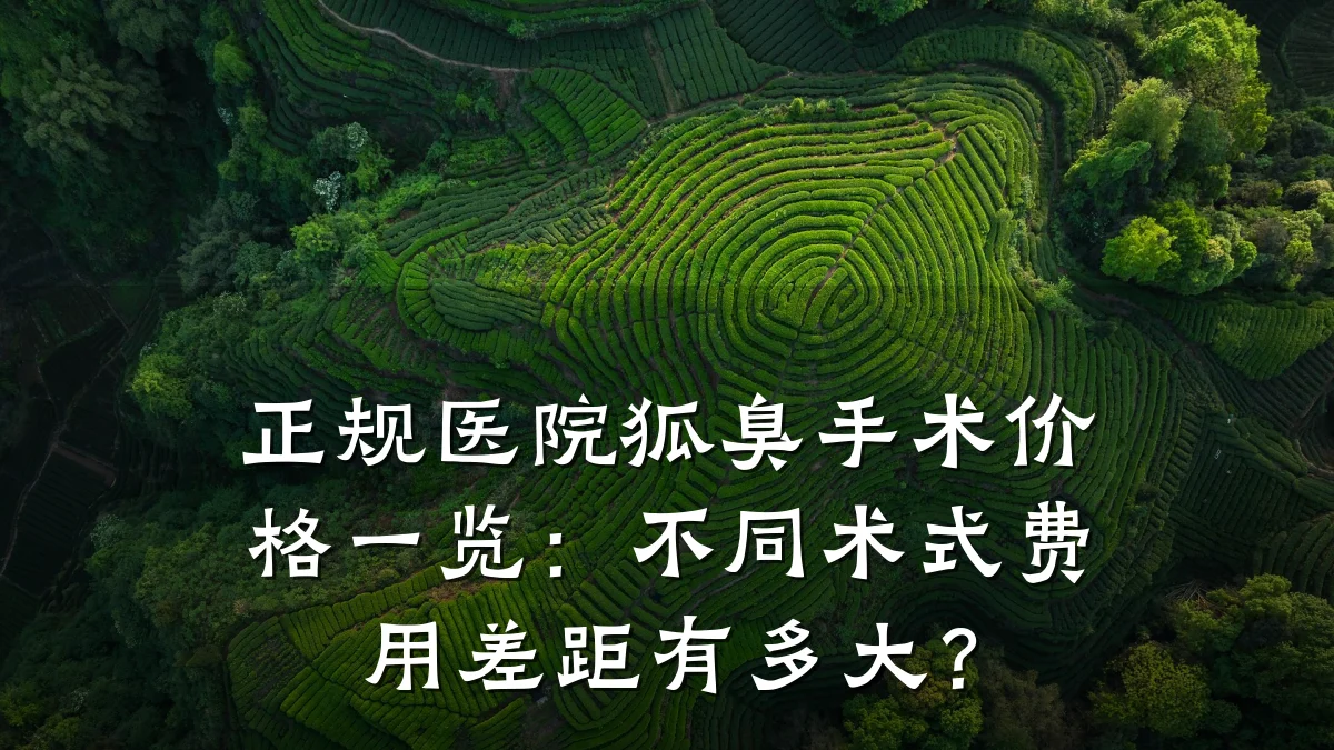 正规医院狐臭手术价格一览:不同术式费用差距有多大?