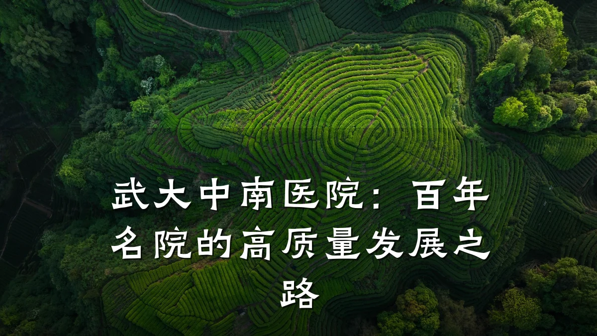 武大中南医院:百年名院的高质量发展之路
