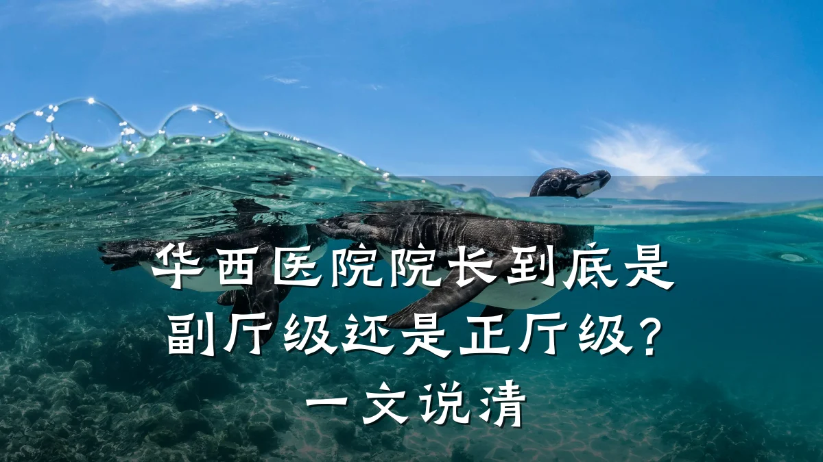 华西医院院长到底是副厅级还是正厅级?一文说清