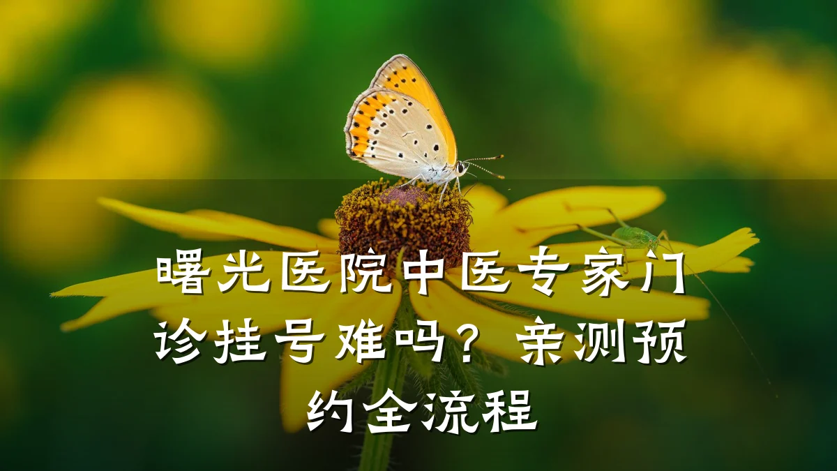 曙光医院中医专家门诊挂号难吗?亲测预约全流程